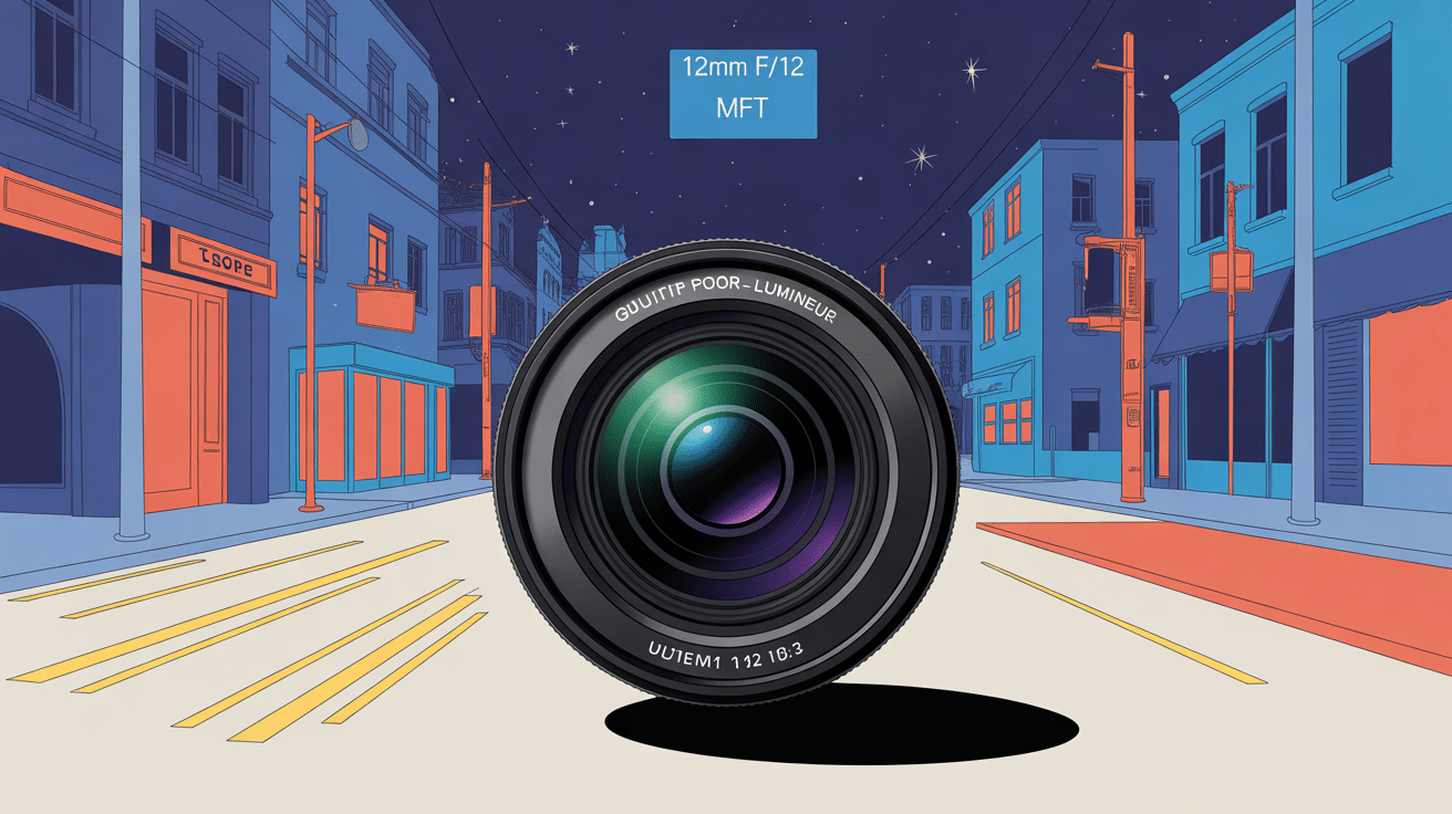 Illustration grand angle lumineux 12mm f 1.2 mft