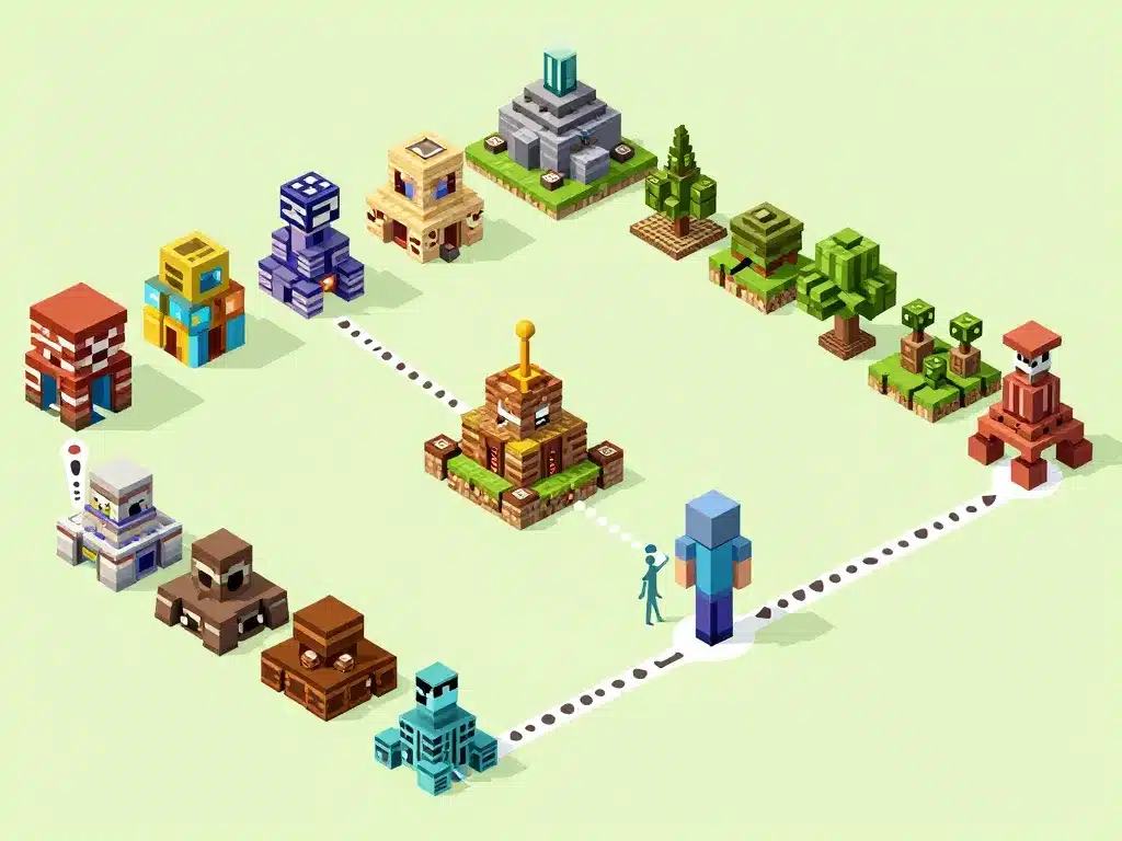 Diagramme du concept minecraft serveur semi rp