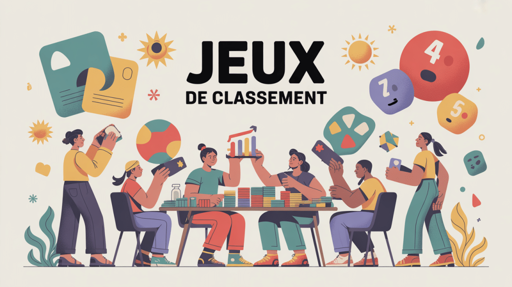 Illustration jeux de classement groupe collaboration