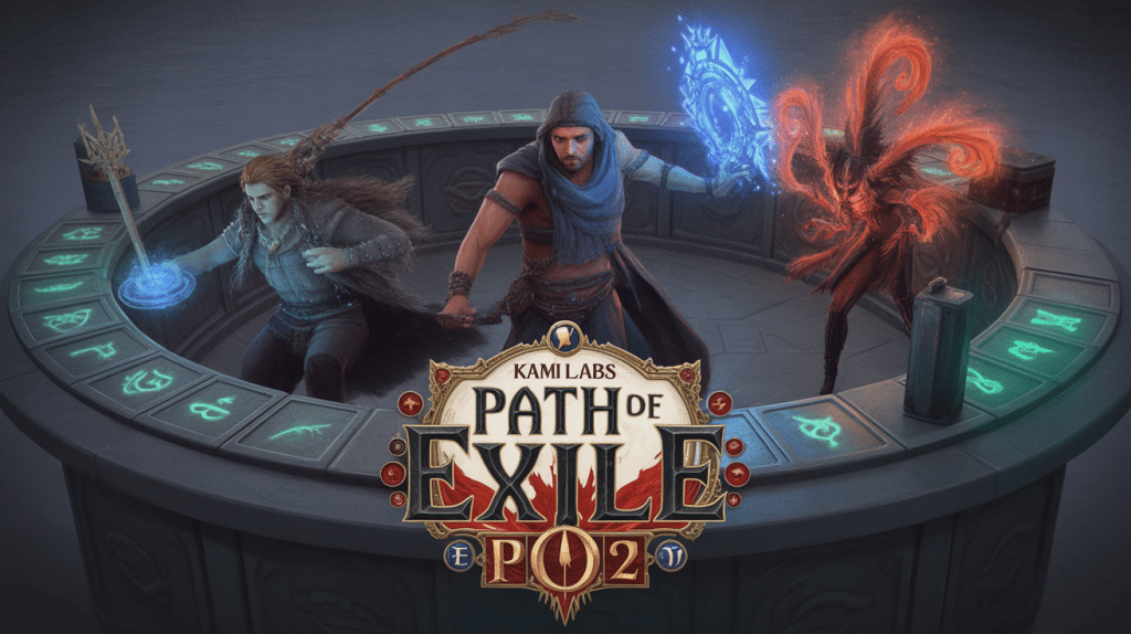 illustration stylisée kami labs poe 2 automatisation