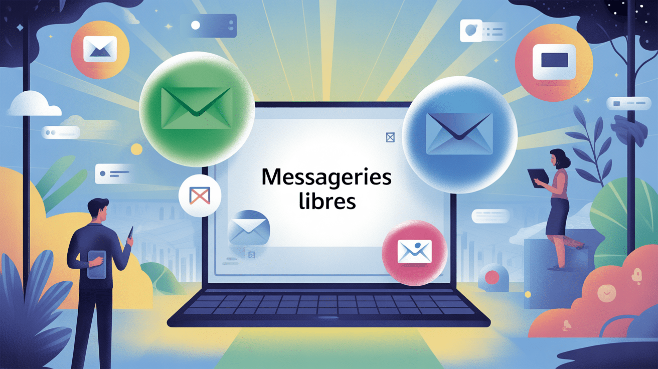 Nommez une alternative libre au logiciel propriétaire facebook messenger, illustration messageries libres