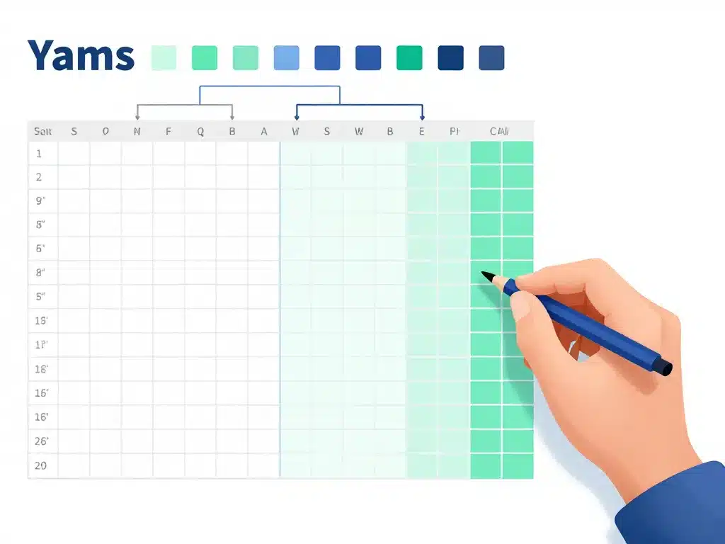 Personnaliser mise en page grille Yams à imprimer Excel dans Excel