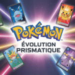 Illustration cartes Pokémon évolution prismatique prix collection