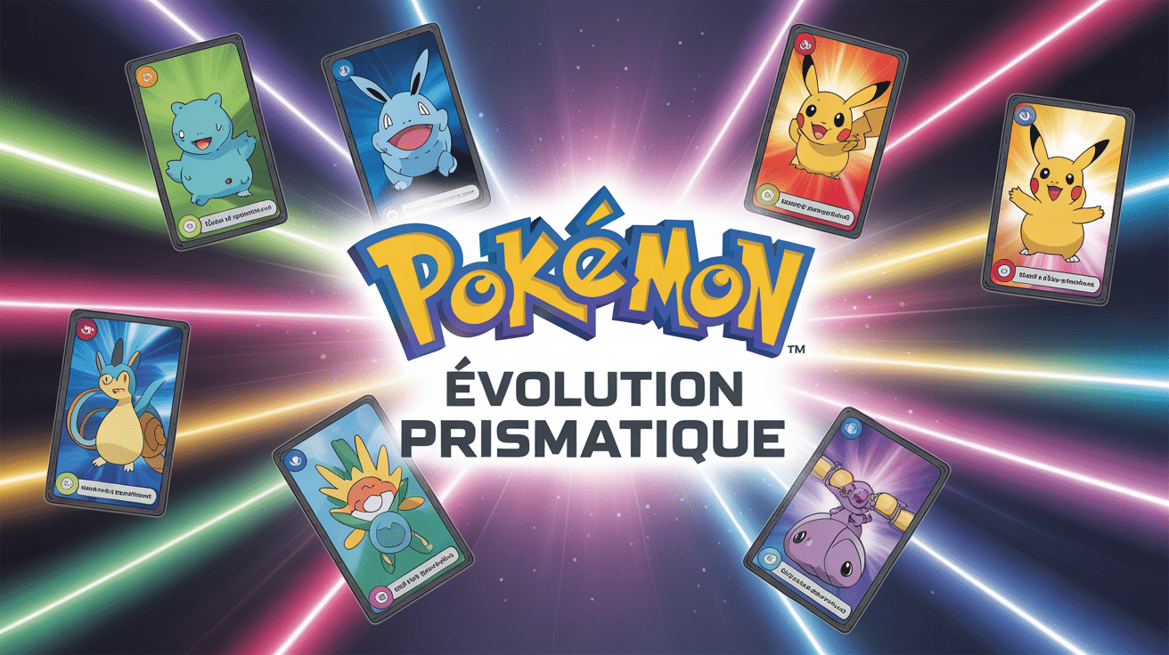 Illustration cartes Pokémon évolution prismatique prix collection