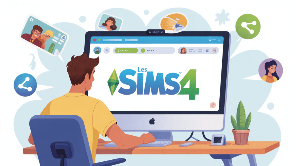 Poster une évaluation Sims 4 joueur ordinateur icônes partage