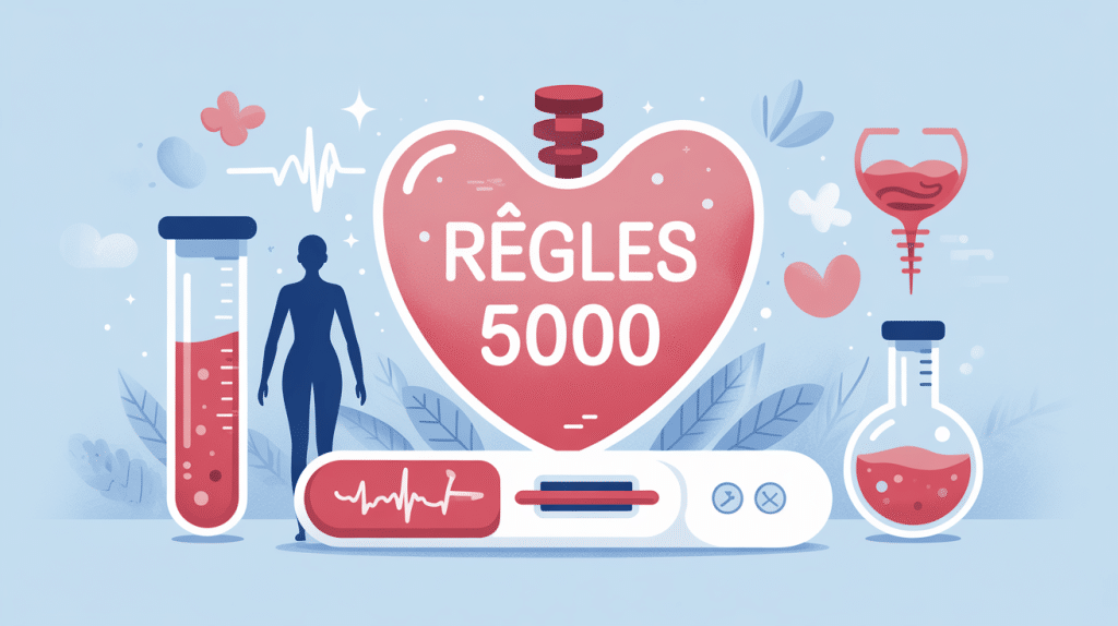 regles 5000 résultat prise de sang illustration médicale
