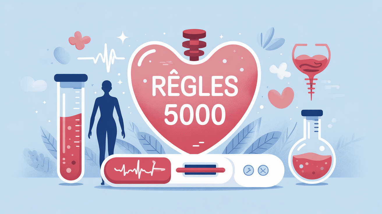 regles 5000 résultat prise de sang illustration médicale
