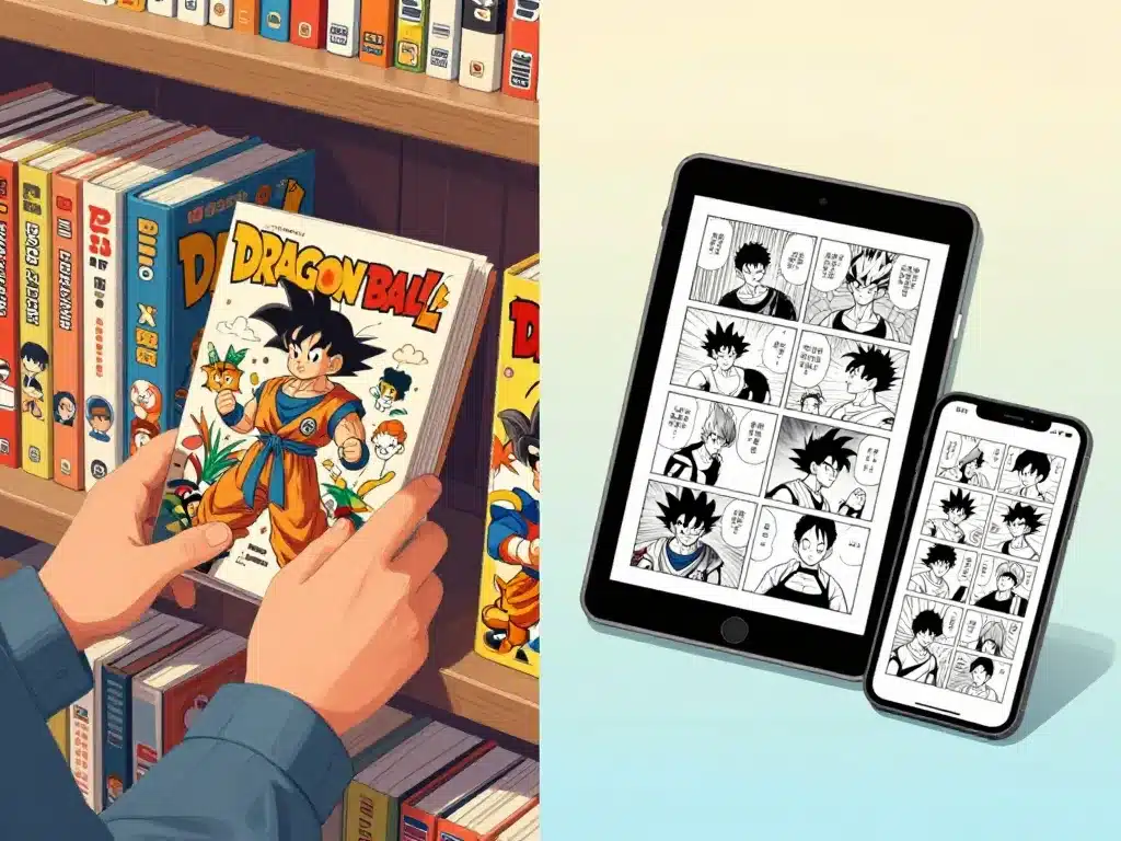 scanner dragon ball choix édition papier ou numérique