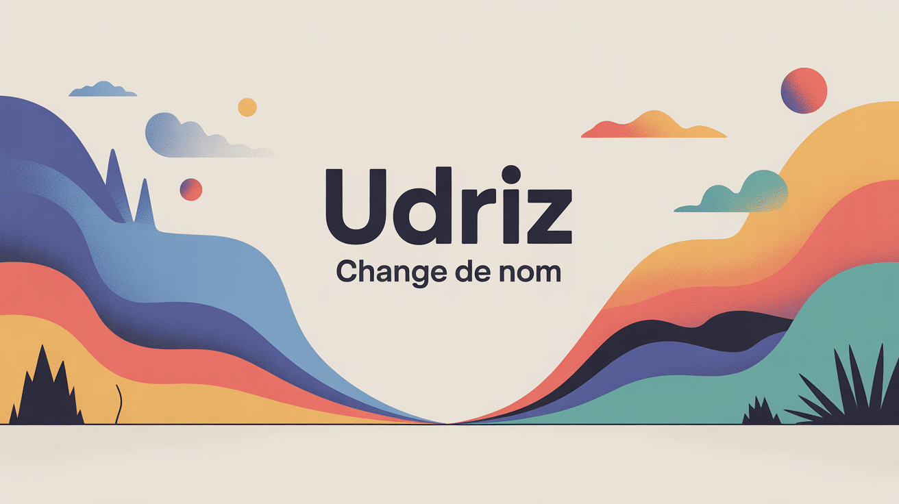 udriz change de nom illustration transition graphique