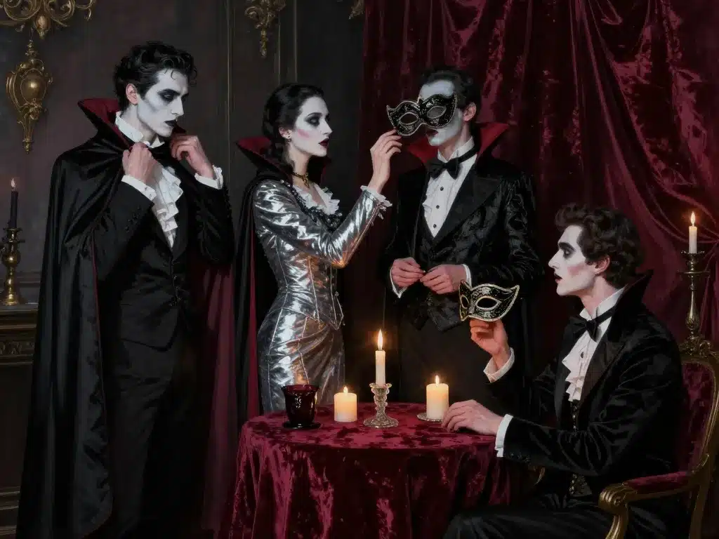 Préparer personnage vampire pour une nuit look décor