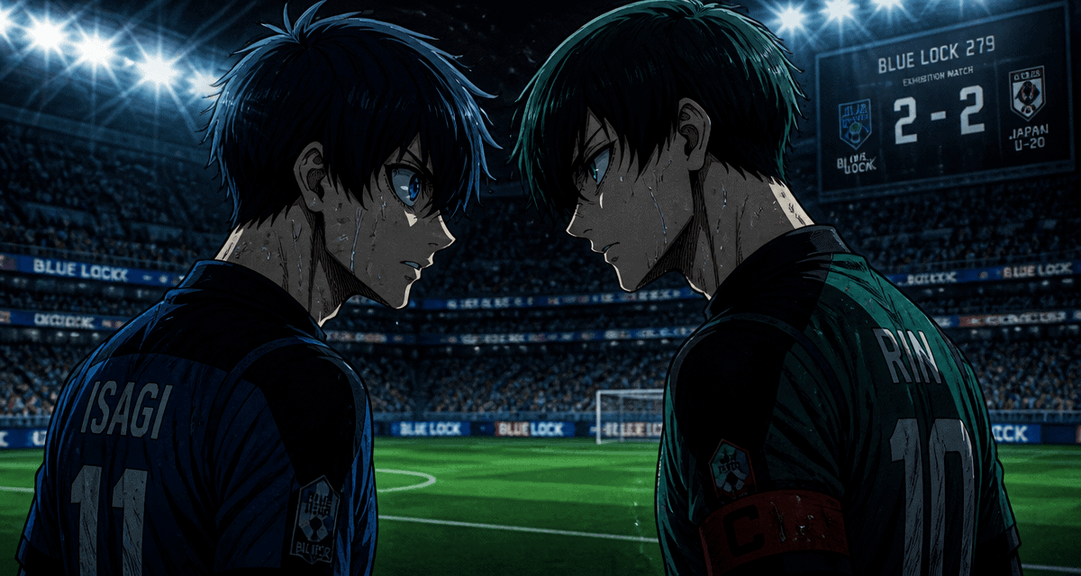 Blue Lock scan 279 Isagi contre Rin football