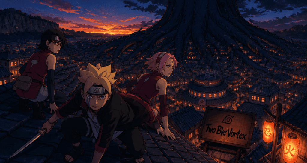 boruto two blue vortex 14 sakura sarada konoha racines