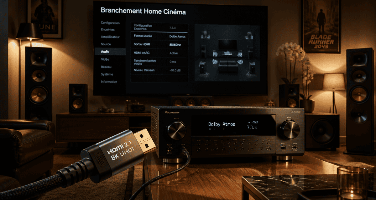 Branchement home cinema avec HDMI 2.1 et Dolby Atmos