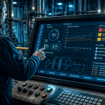 Operator using human-machine interfaces in modern control room