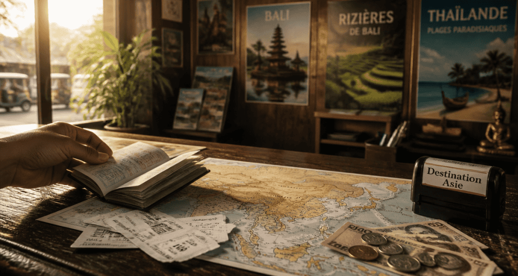 destination asie passeport billets carte