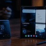 meilleur smartphone pliable clapet livre sur table