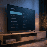 prise rj45 et tv dans salon moderne