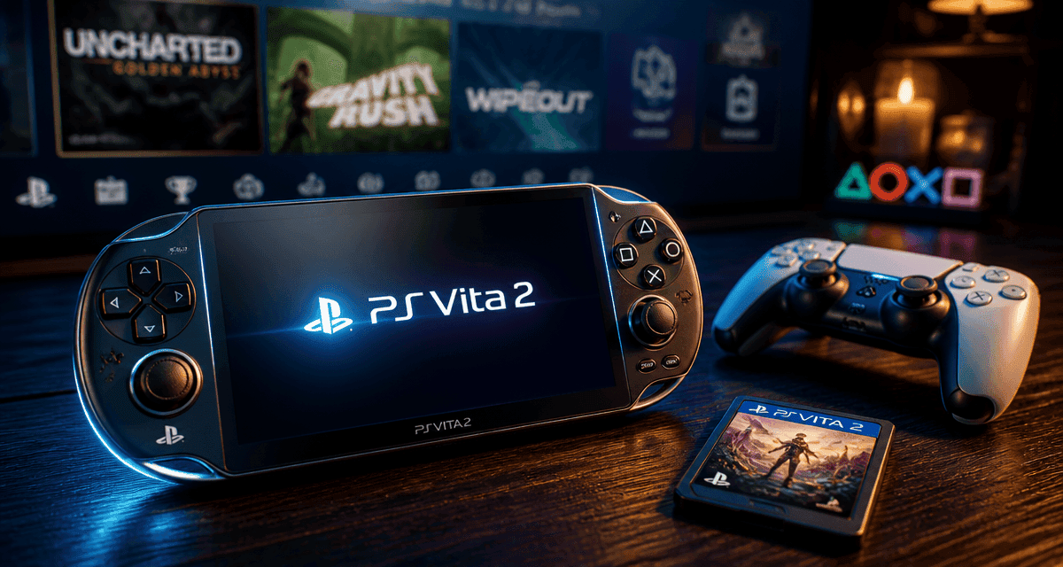 ps vita 2 console portable sur table