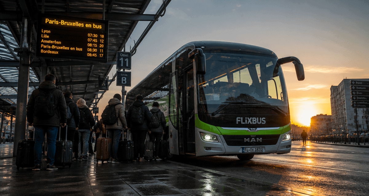 billet paris bruxelles bus autocar gare
