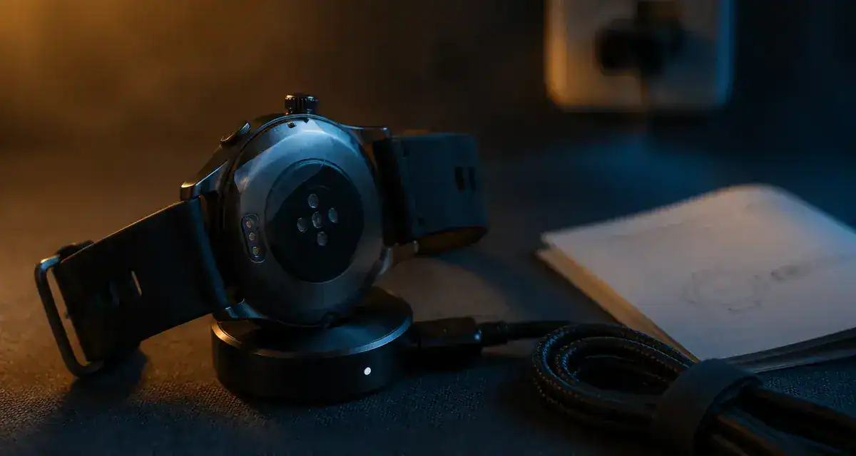 Comment allumer une montre connectée via charge USB magnétique