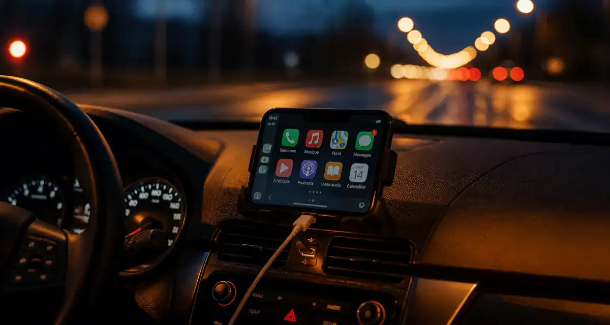 Connect carplay : iPhone sur port USB de la voiture