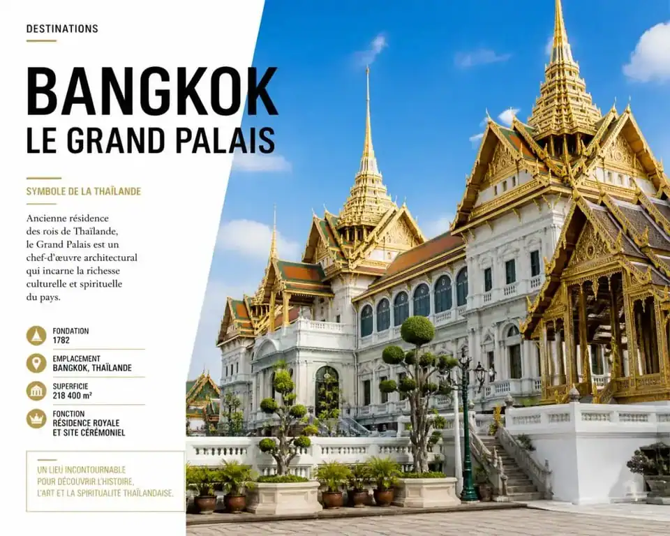 Grand Palais à Bangkok, incontournable lors d'un séjour pour savoir que faire à Bangkok.