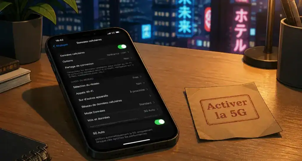 iPhone 12 compatible 5g : activer 5G sur Données cellulaires