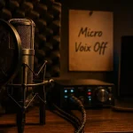 Micro pour enregistrer la voix : micro à condensateur sur suspension en home studio