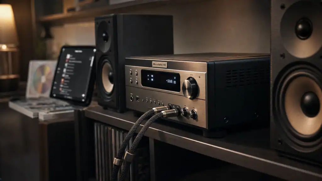 Mini-chaîne hifi 60 millions de consommateur dans un salon compact