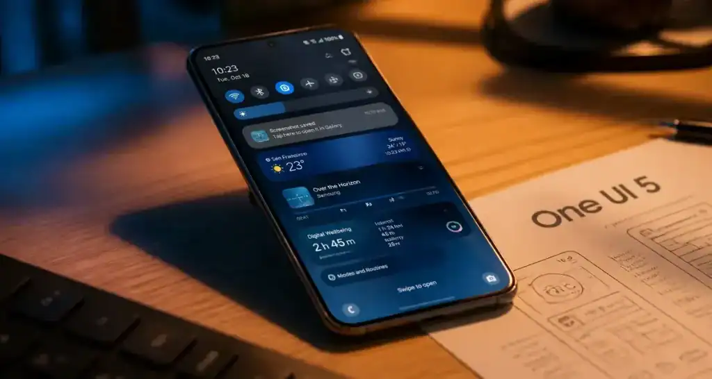 One UI 5 sur Galaxy : thèmes colorés et fluidité accrue