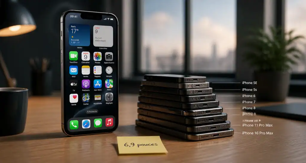 quel est le plus grand iphone visuel comparatif