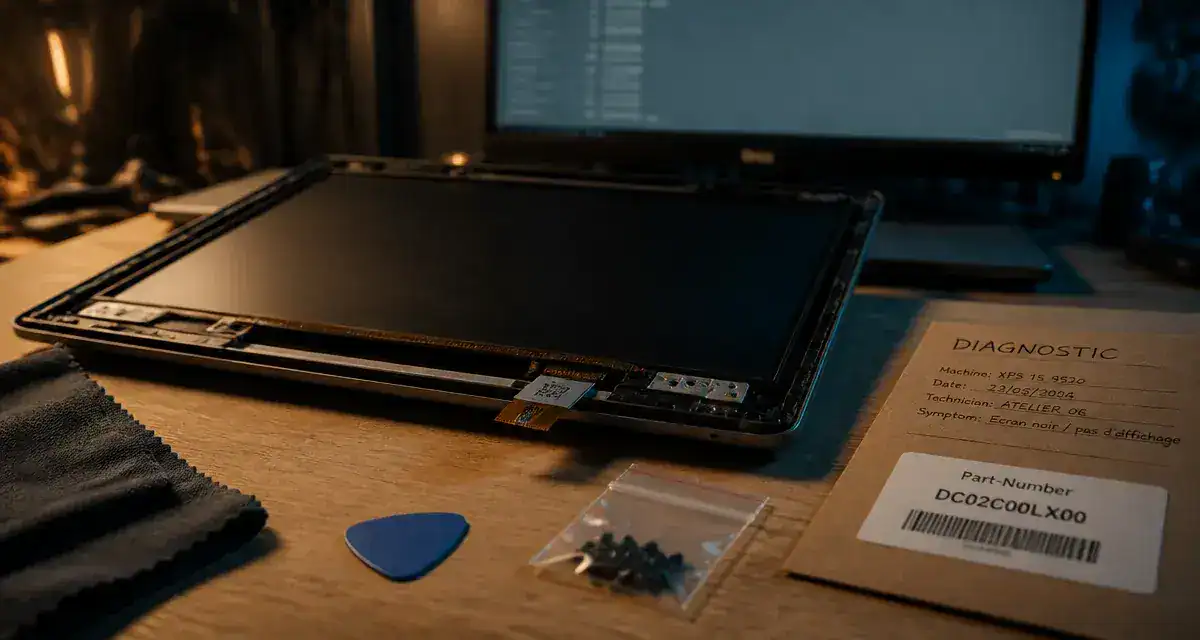 Réparer un ecran pc portable : écran ouvert, nappes vidéo et diagnostic