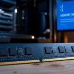 Test ram : barrette de mémoire défectueuse sur établi
