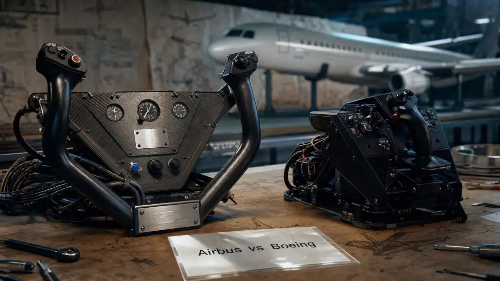 boeing o airbus cockpit comparés en atelier aéronautique