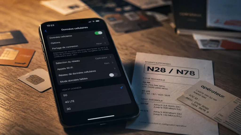 Comment savoir si mon téléphone est compatible 5G : vérifier N28/N78