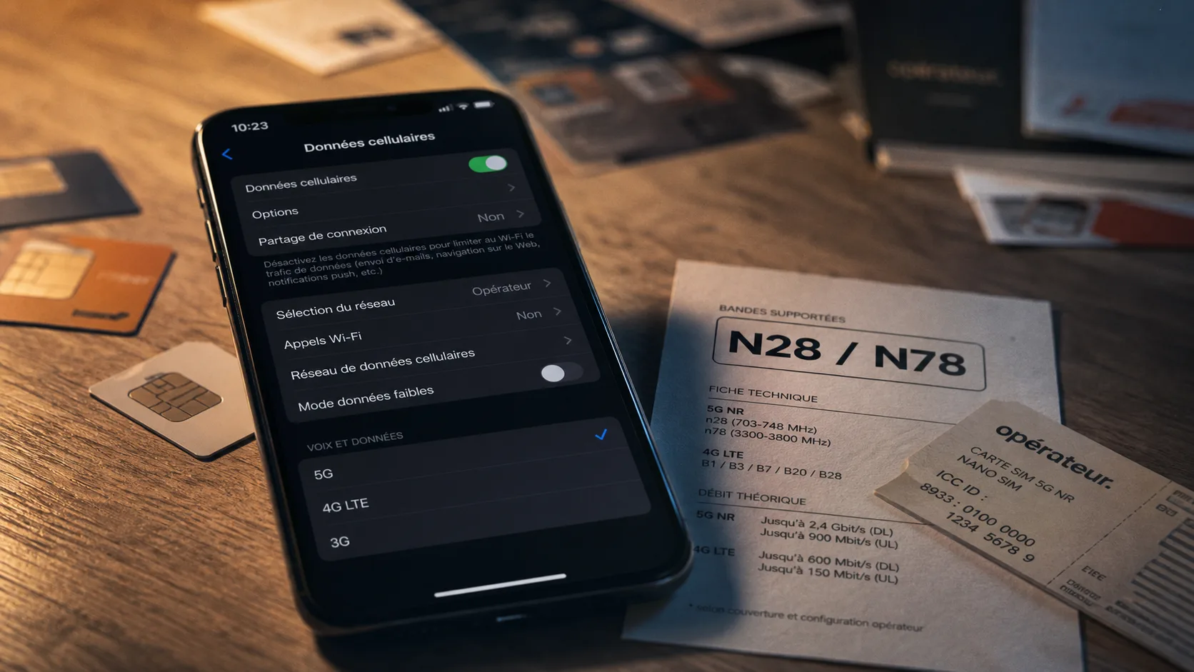 Comment savoir si mon téléphone est compatible 5G : vérifier N28/N78