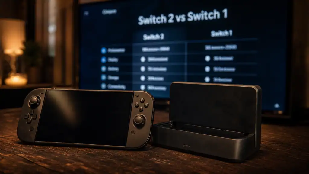 Difference switch 1 et 2 : écran, 4K et prix