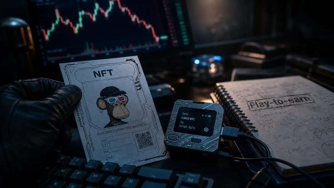 Jeux play-to-earn : carte NFT et hardware wallet