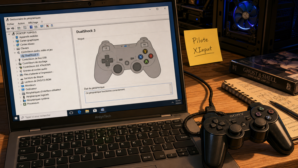 Manette PS3 et PC : DualShock 3 en XInput sur Windows (XInput Wrapper, ScpToolkit, MotionJoy).