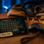 Meilleur jeu pour iPad : interface de jeu, manette Bluetooth et casque.
