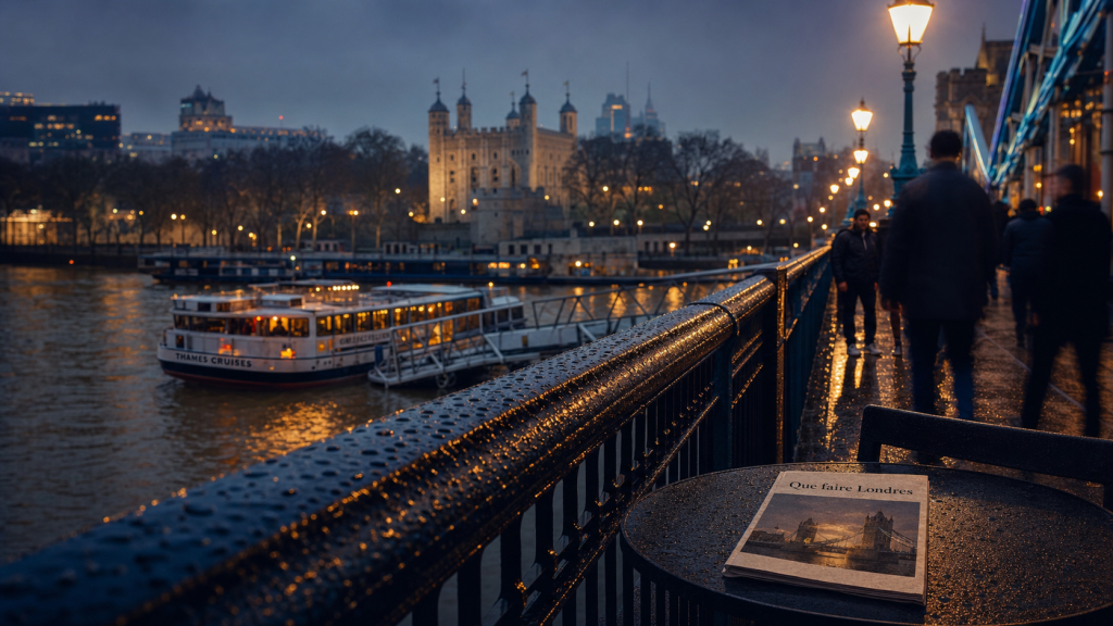 Que faire à Londres : Tower Bridge, Tour de Londres dans la brume