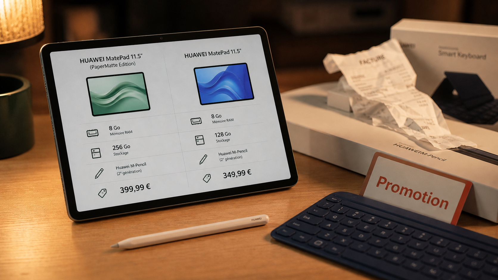Tablette Huawei prix 199 € : PaperMatte ou Pro