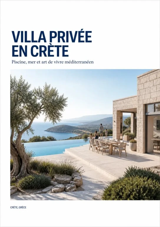 Voyage luxe grece en Crète dans une villa privée avec piscine