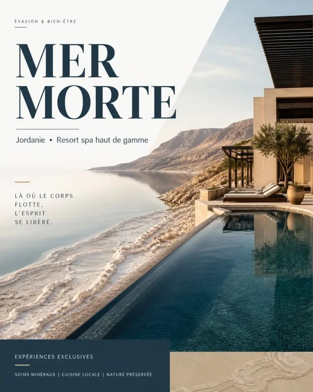 Voyage luxe Jordanie à la mer Morte dans un resort spa haut de gamme