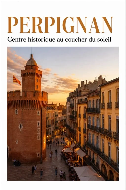 Que faire à Perpignan : le Castillet et le centre historique au coucher du soleil