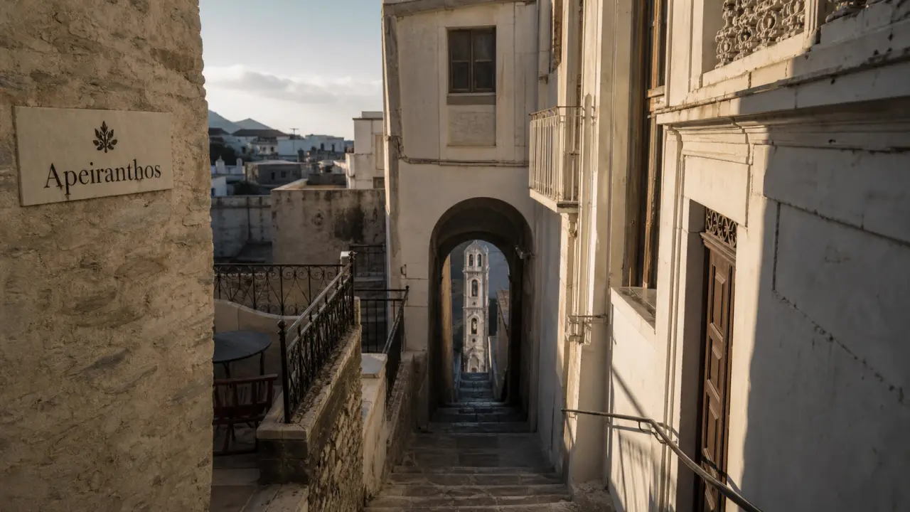 Les plus beaux villages de Naxos : ruelles d’Apeiranthos en marbre