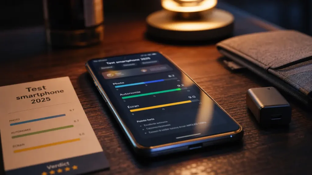 Un test smartphone 2025 utile vérifie la photo, l’autonomie et le support logiciel