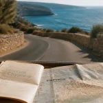 Chypre circuit : roadbook et carte de Paphos sur table