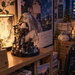 Decoration manga : figurine manga, LED et poster au bureau