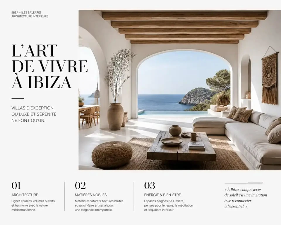 Voyage de luxe à Ibiza dans une villa privée avec vue mer
